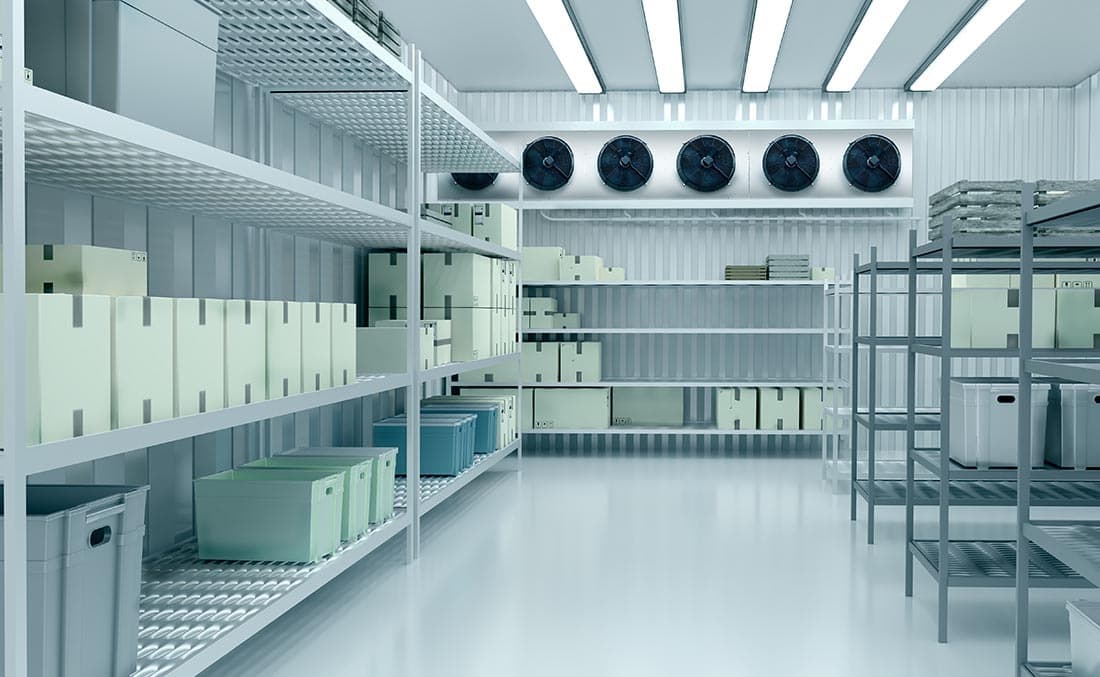 Industrial cold storage warehouse