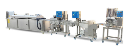 Automatic burger patty forming machine processing line
