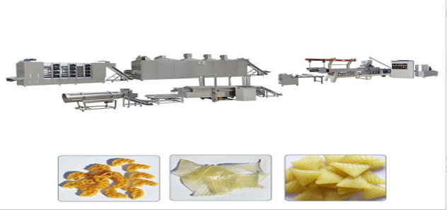 High efficiency automatic Snack Pellet 2D 3D Snacks Production Line