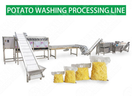 Potato washing processing line